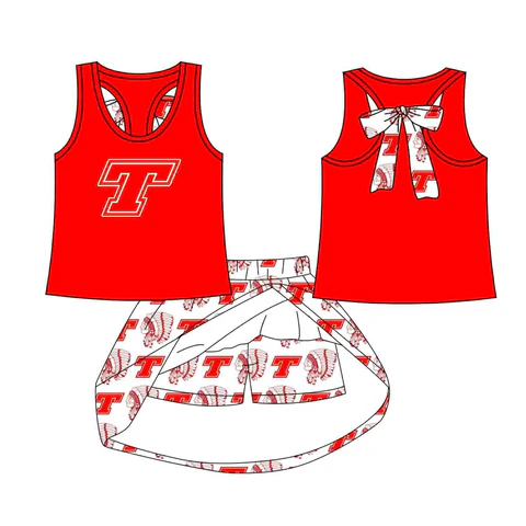 MOQ 5-pcs-custom-style-t-team-cheer-girls-skorts-set
