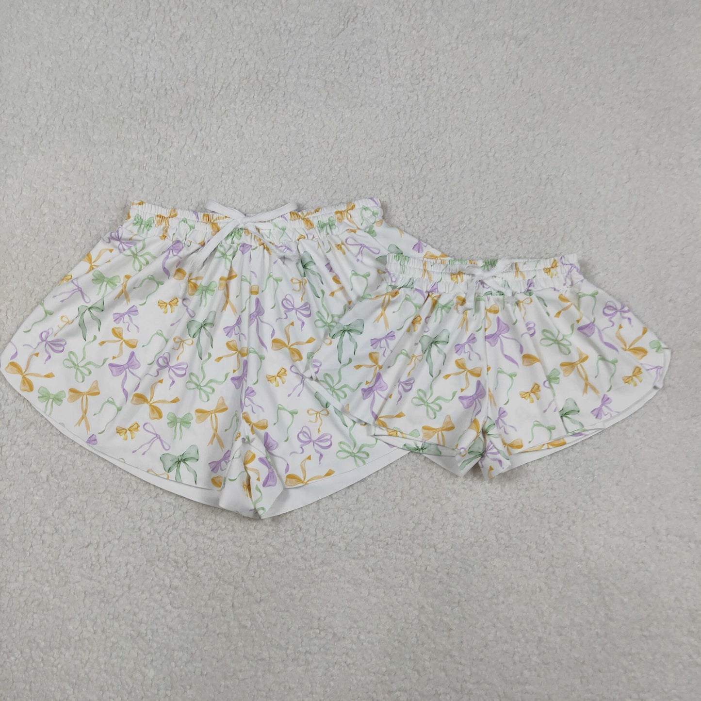 mardi gras coquette athletic shorts girl activewear