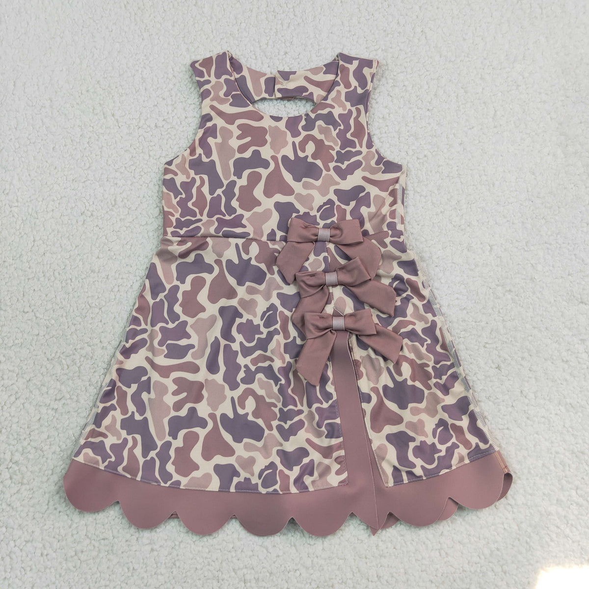 camo athletic scallop dress kids clothing