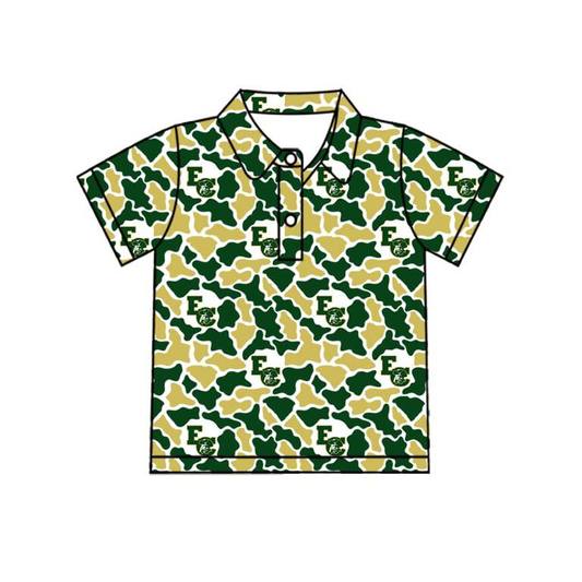 Custom order MOQ 5 game days camo polos with team colors + logo
