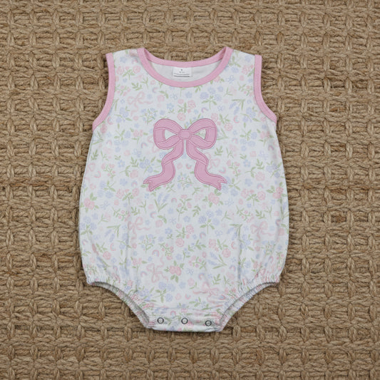 SR3727 coquette embroidery floral bubble romper baby clothes