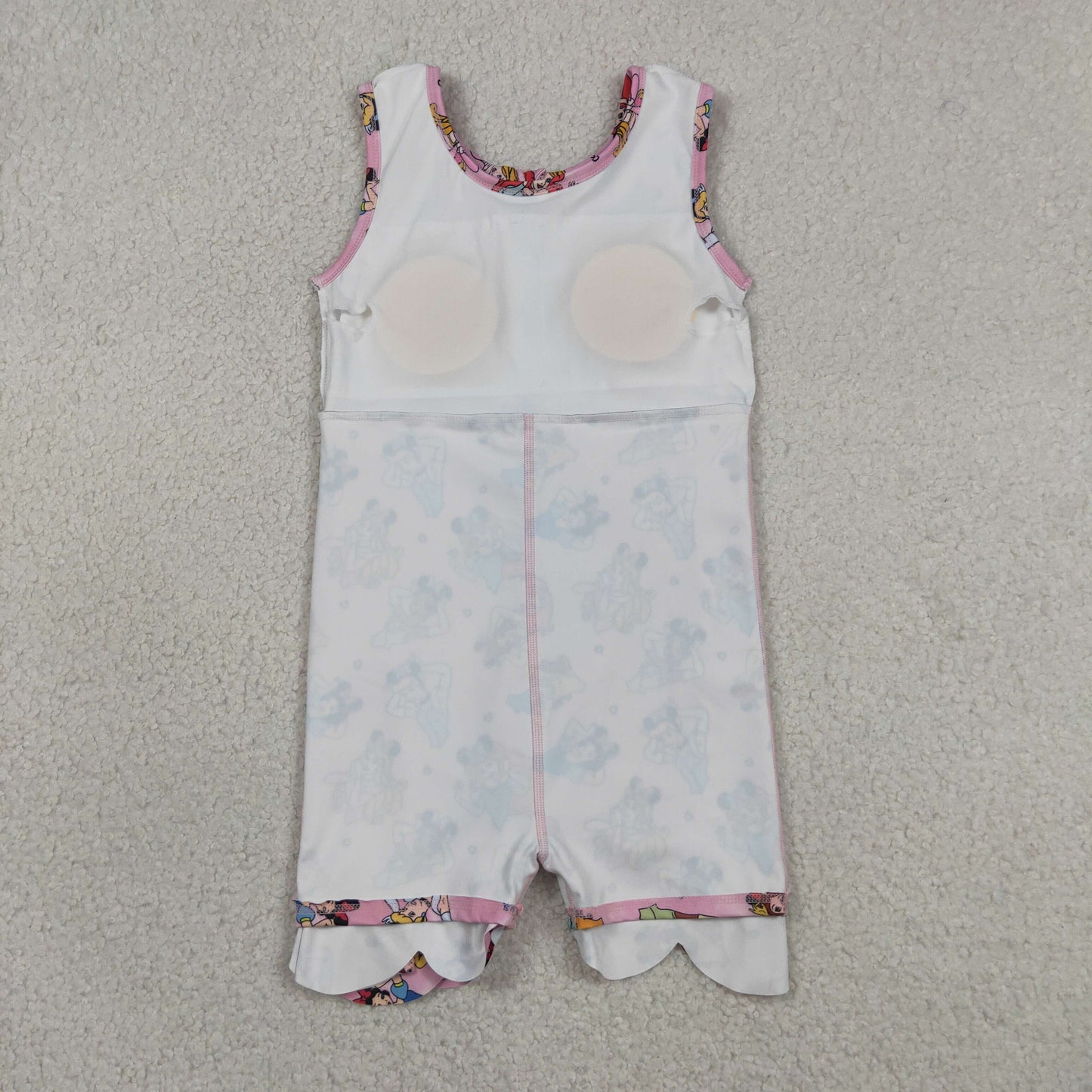 pink cartoon princess scallop athletic dress