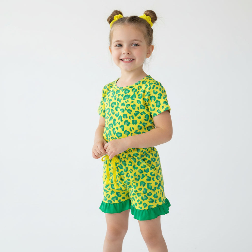 short sleeve camo shorts set summer girl clothing