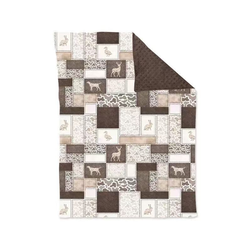 Custom order Kresea MOQ 5 deer print camo blanket
