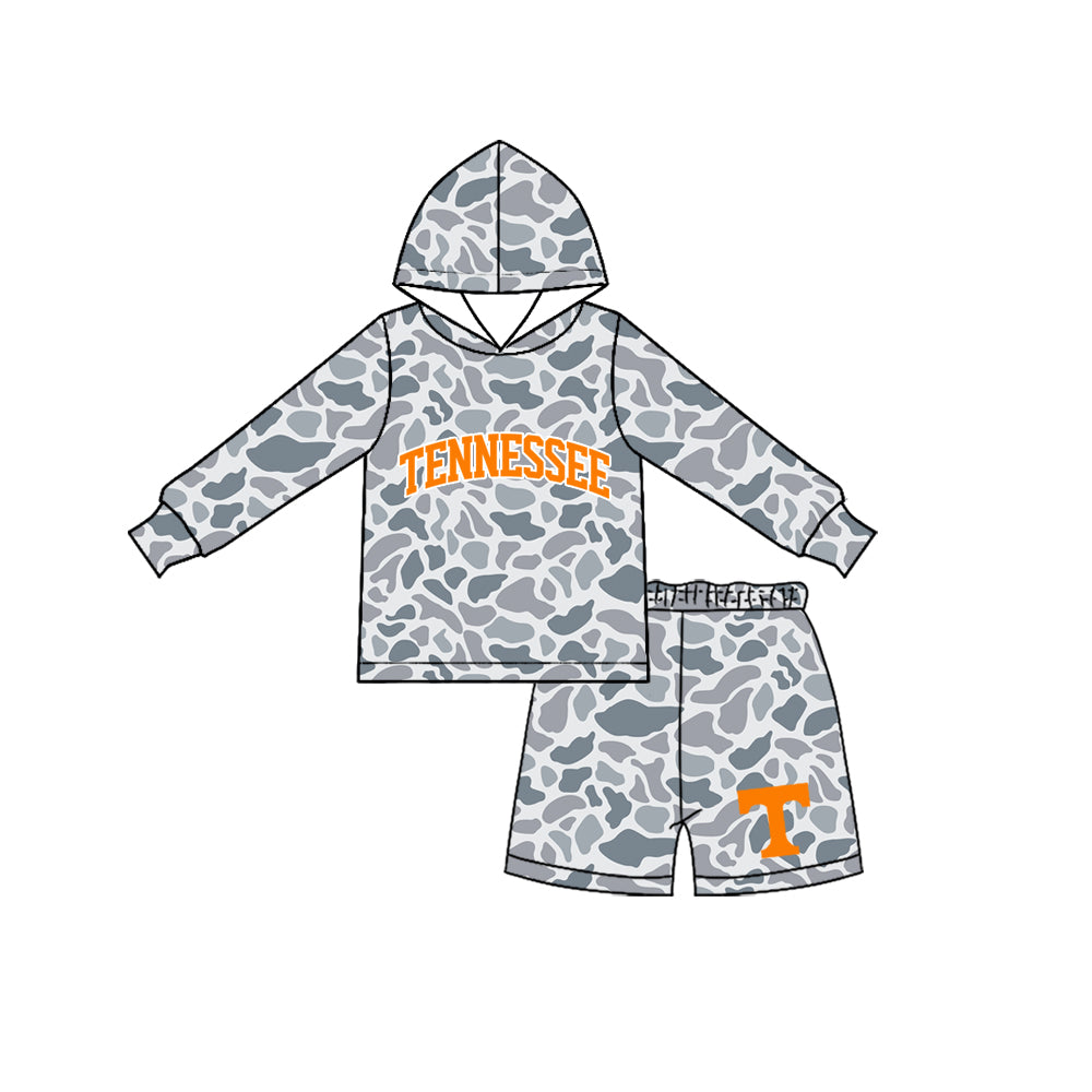 Custom order MOQ 5 long sleeve camo hooded team outfit