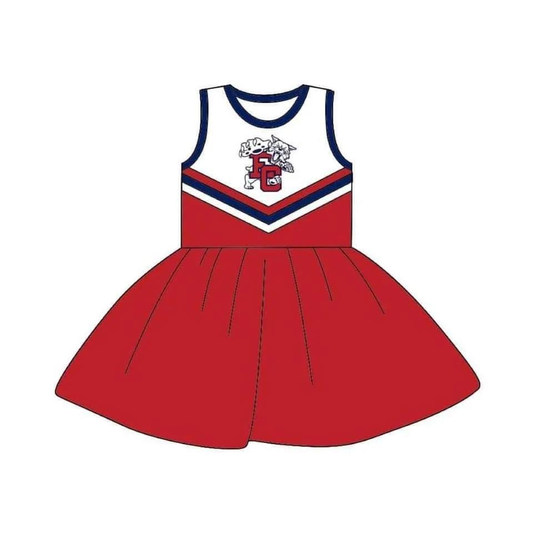 Custom order MOQ 3 sleeveless team cheerleader dress
