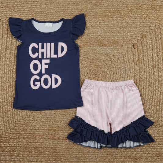 child of god shorts set