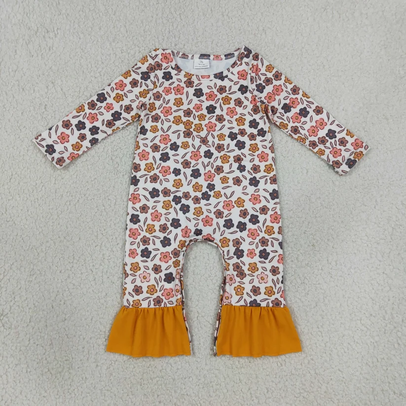fall flower girl romper