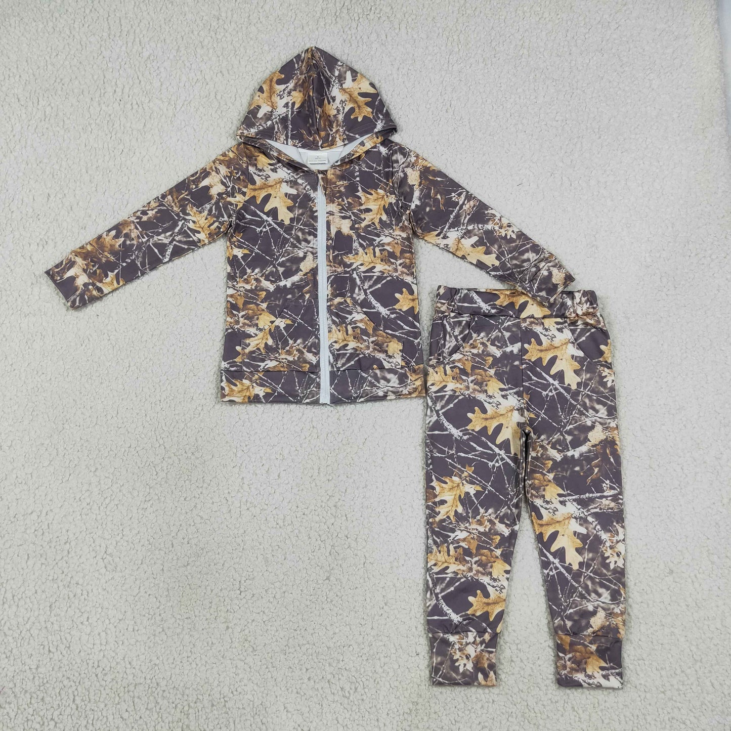 camo zip hoodie joggers outfit boy outfit