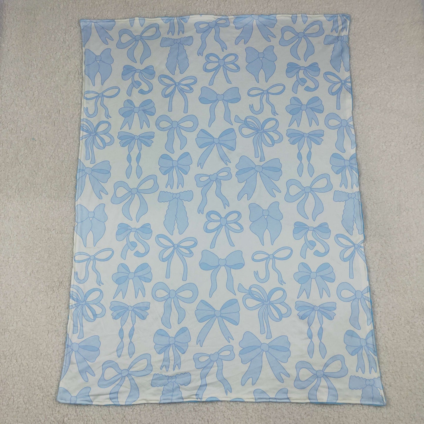blue bow coquette blanket