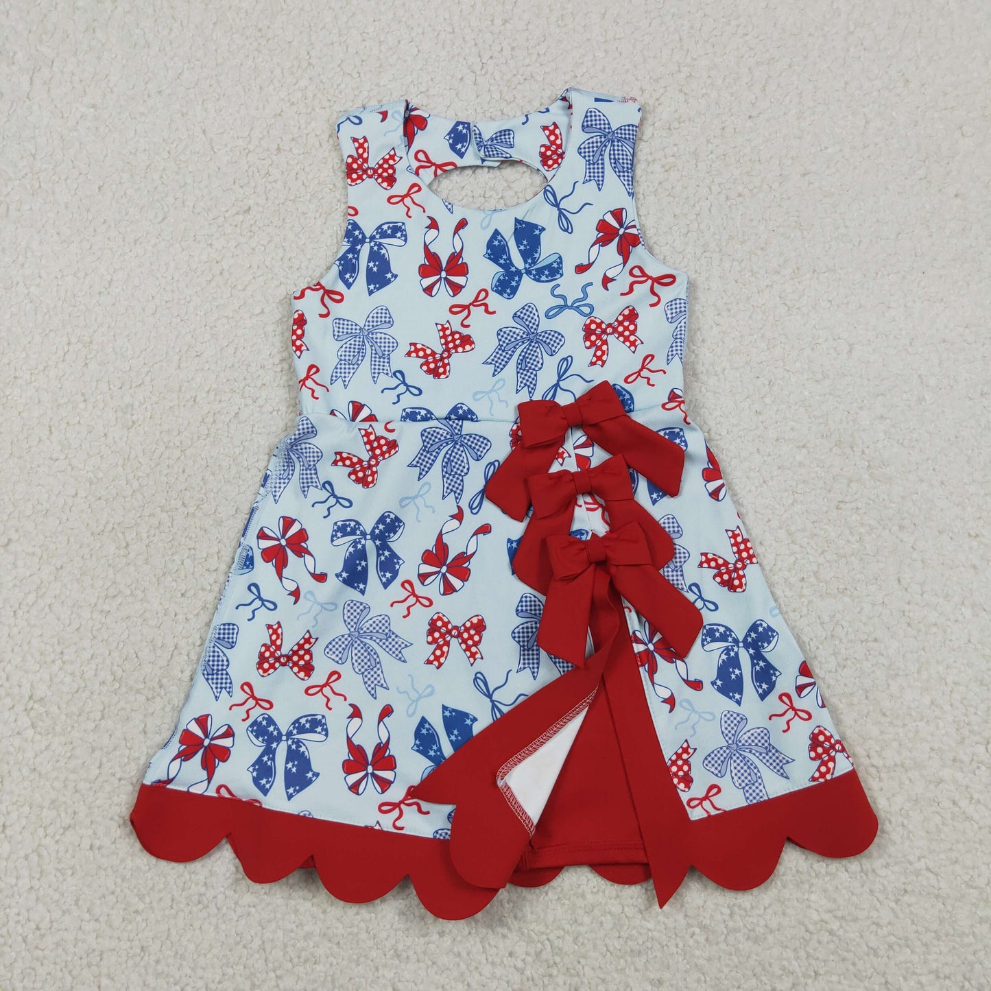 patriotic coquette athletic scallop dress