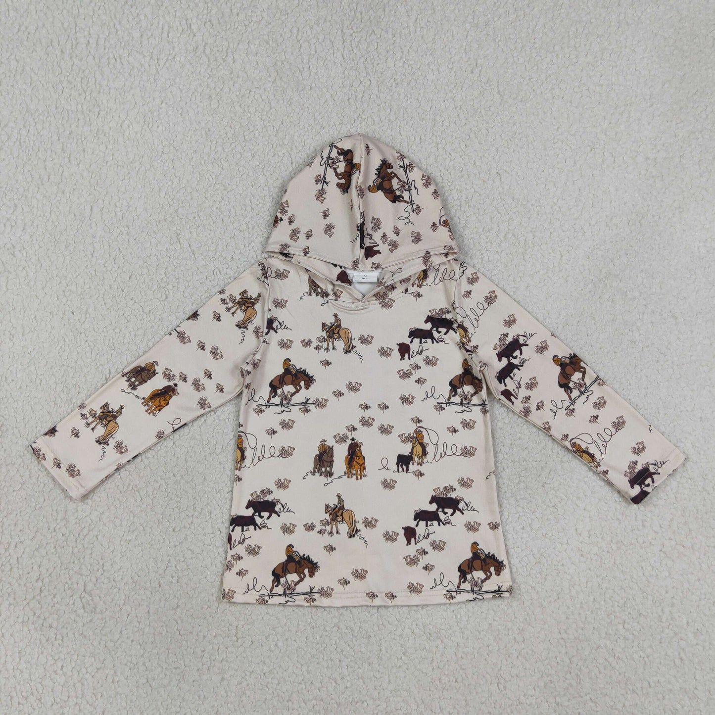 western boy long sleeve rodeo pullover hoodie