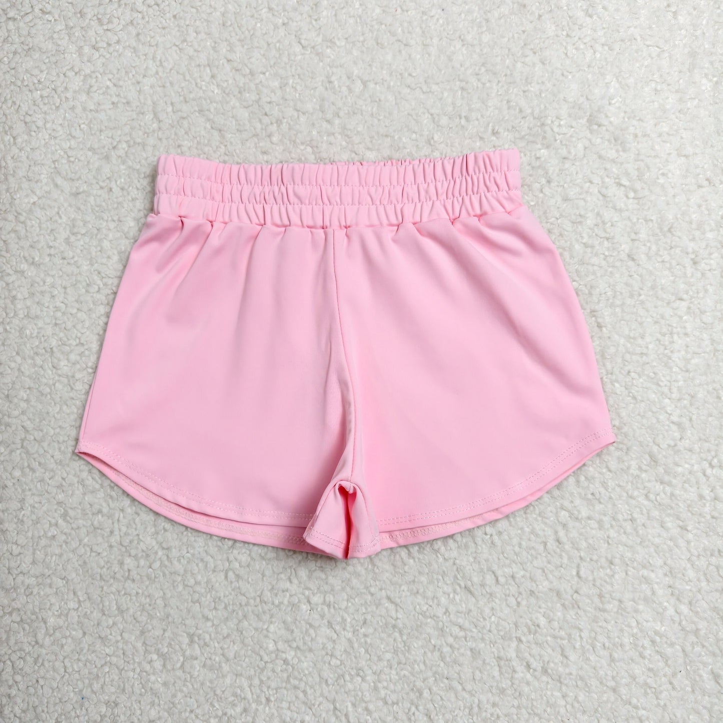 solid pink athletic active shorts