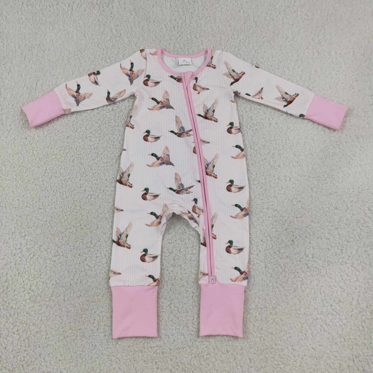 LR3218 pink duck mallard zip sleeper