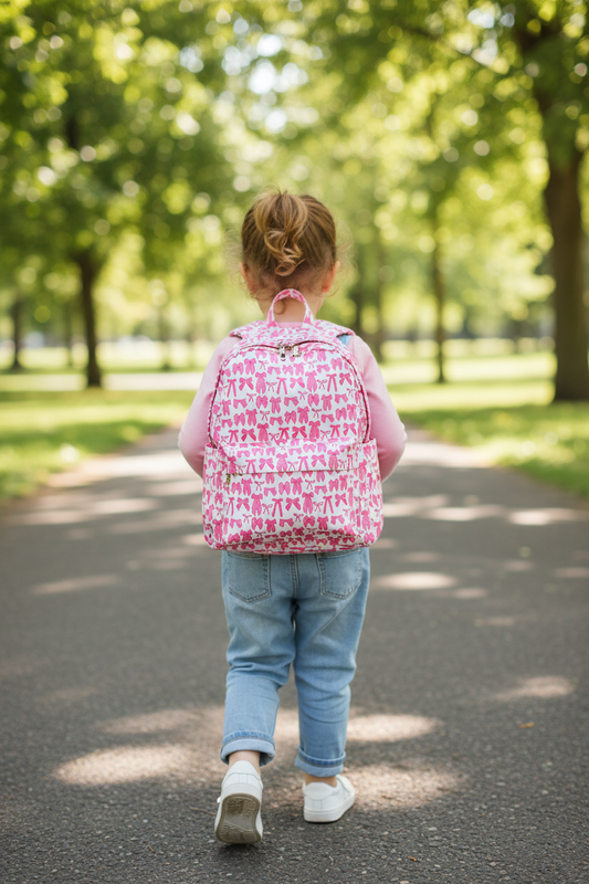BA0285 Baby Girls Pink Bows Backpacks Bags  D 3.24
