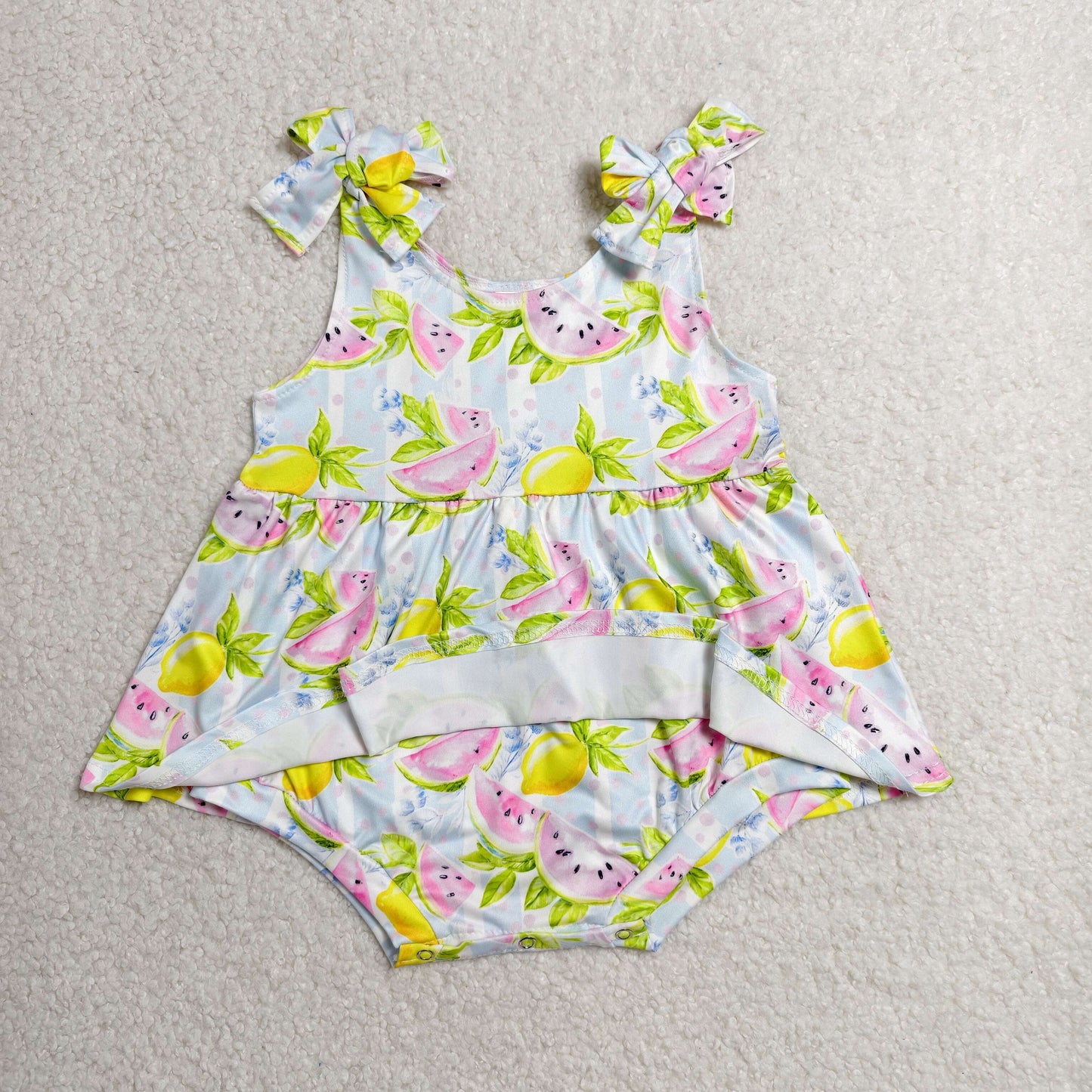 strap watermelon and lemon playwear romper