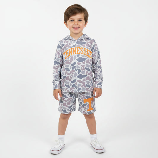 tennessee football team camo hoodie shorts set