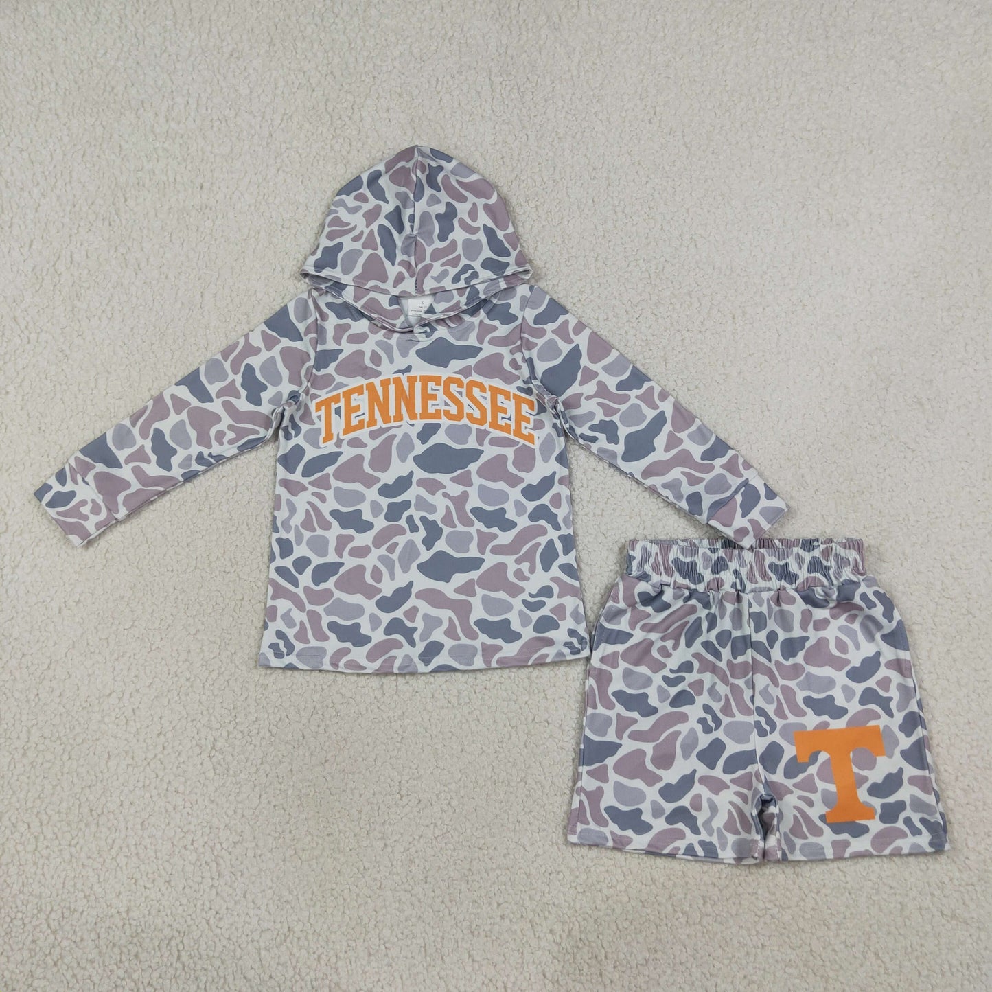tennessee football team camo hoodie shorts set