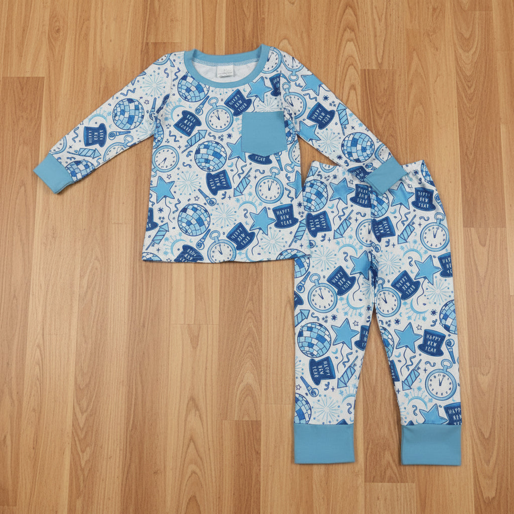happy new year boy pajama set