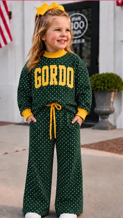 MOQ 5 TAT 6-8weeks 95%cotton 5%spandex school team girls outfit