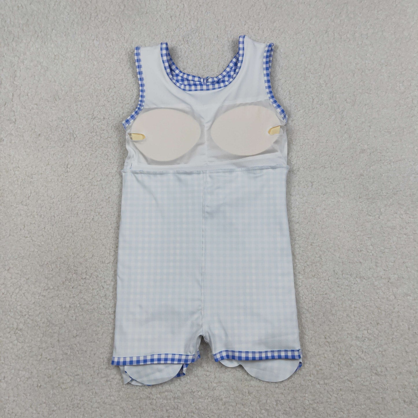 royal blue gingham scallop athletic dress