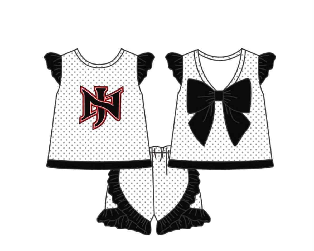 Custom order Alexis team black N  girl shorts set