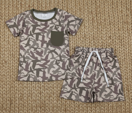 duck mallard shorts set kids clothing