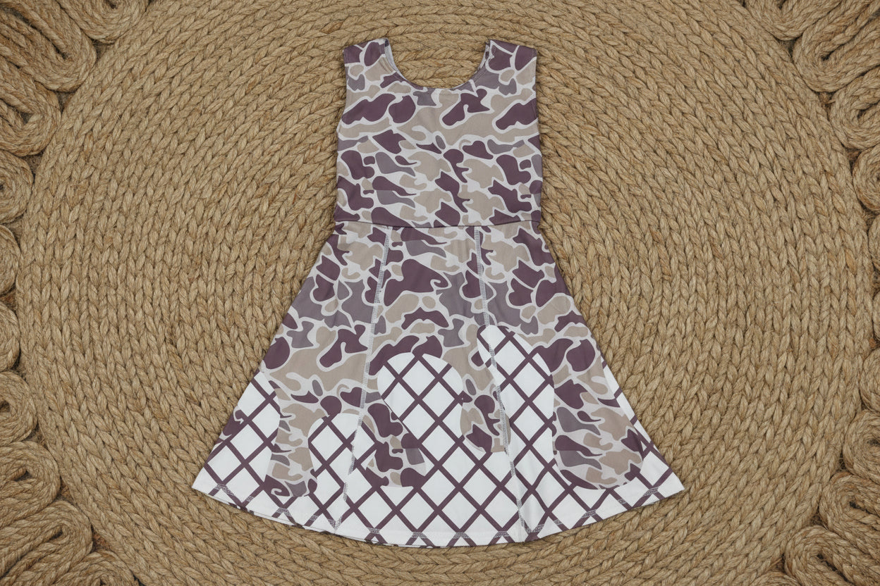 drip camo athletic dress