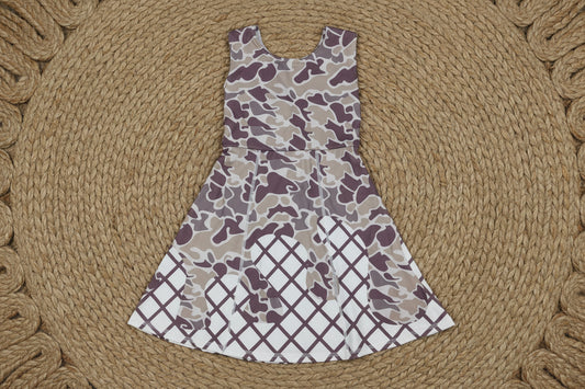 drip camo athletic dress