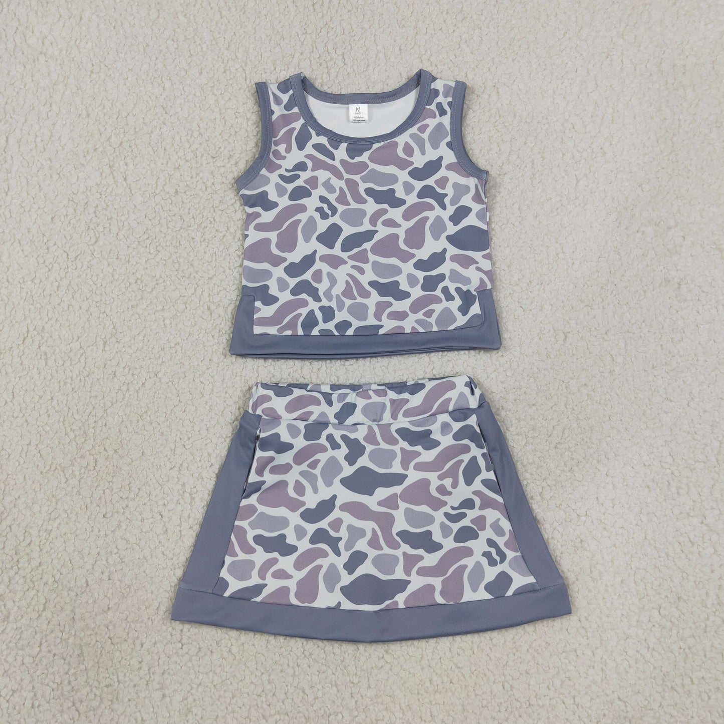 sleeveless camo skort set girls clothing