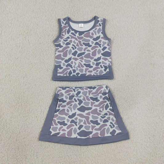 sleeveless camo skort set girls clothing