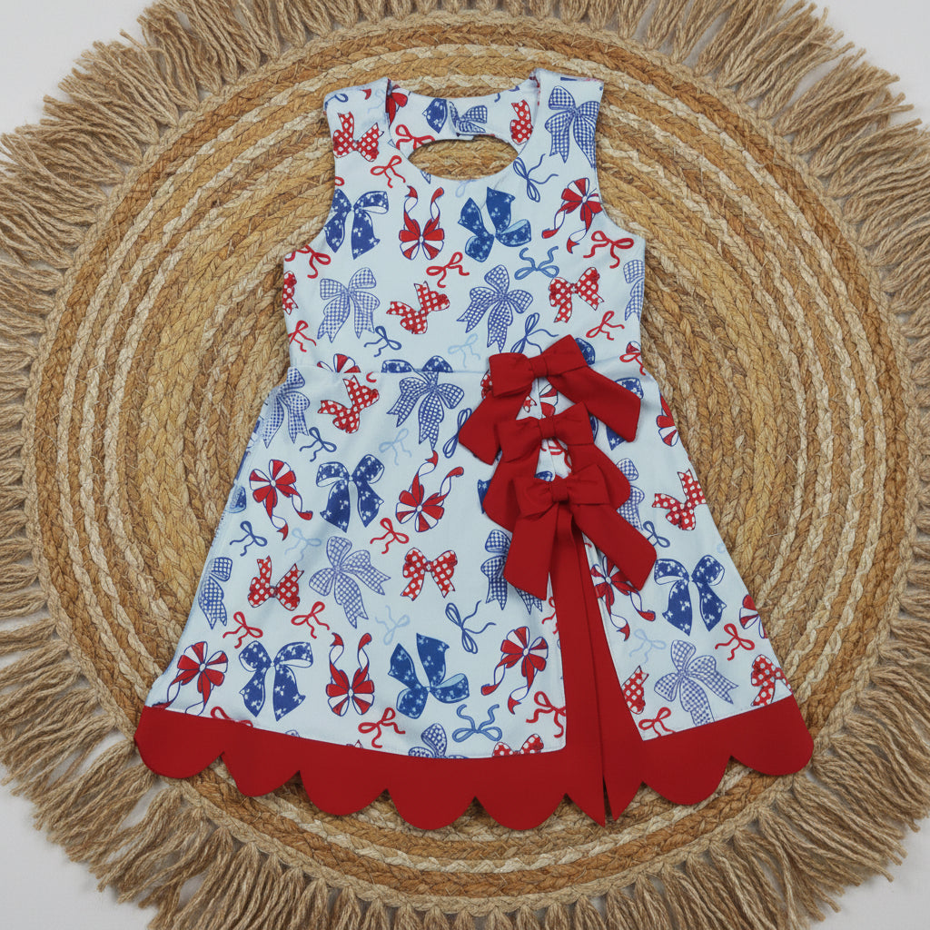 patriotic coquette athletic scallop dress