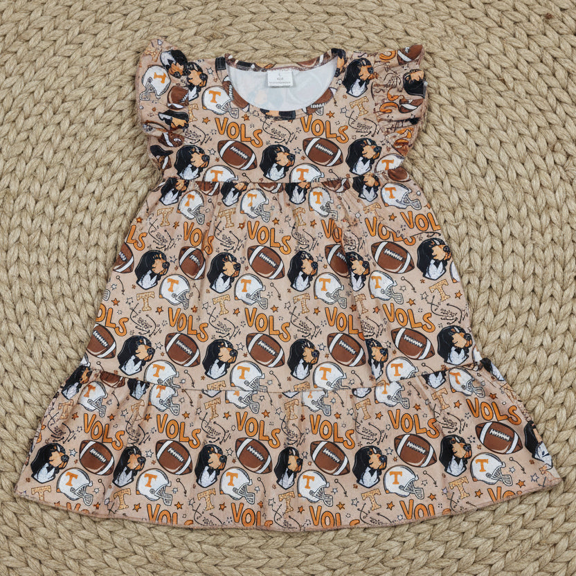 flutter sleeve go vols lattice dress