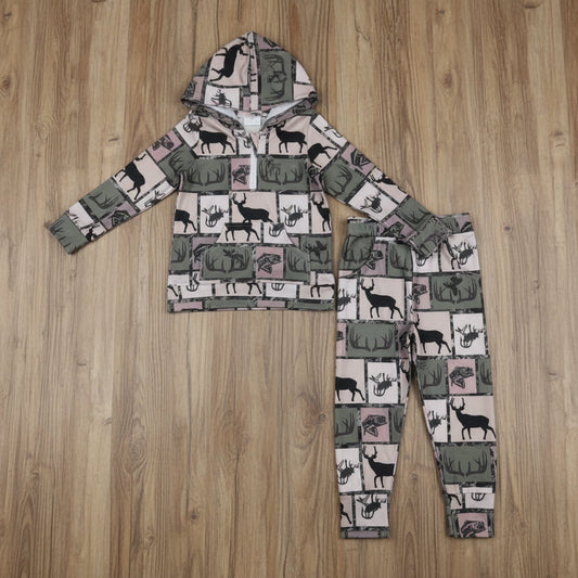 wild hunting zip hoodie jogger set fall boy outfit