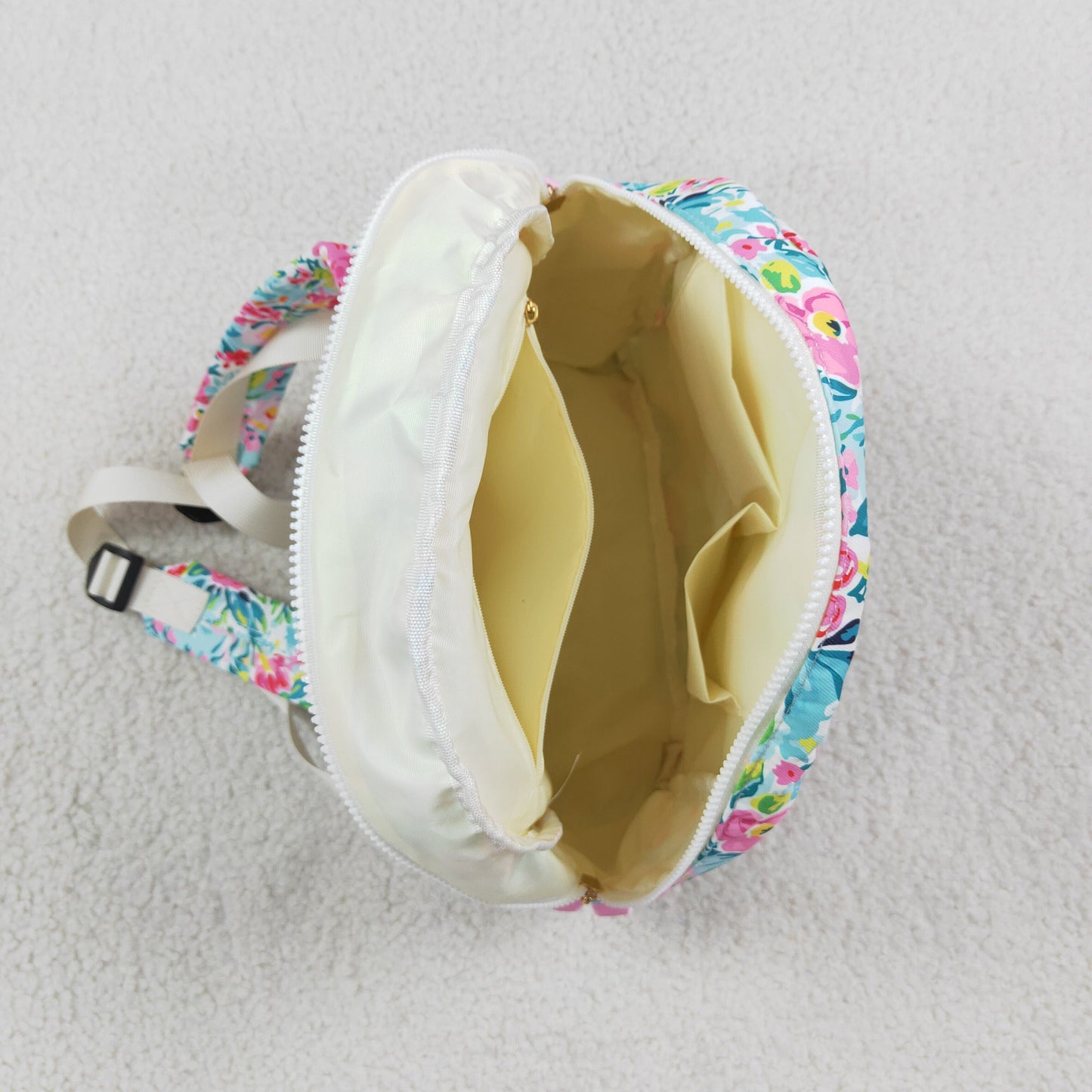BA0176 pink floral ruffle backpack for girl