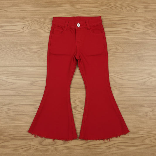 solid red denim pants girls  jeans
