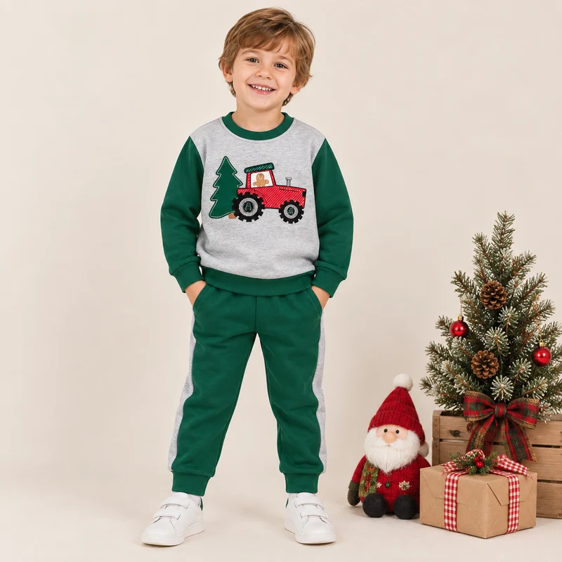 MOQ 5 one items TAT 7-8weeks 95%cotton 5%spandex gingerbread boy clothing for Christmas
