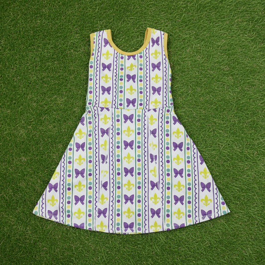 mardi gras purple coquette athletic dress