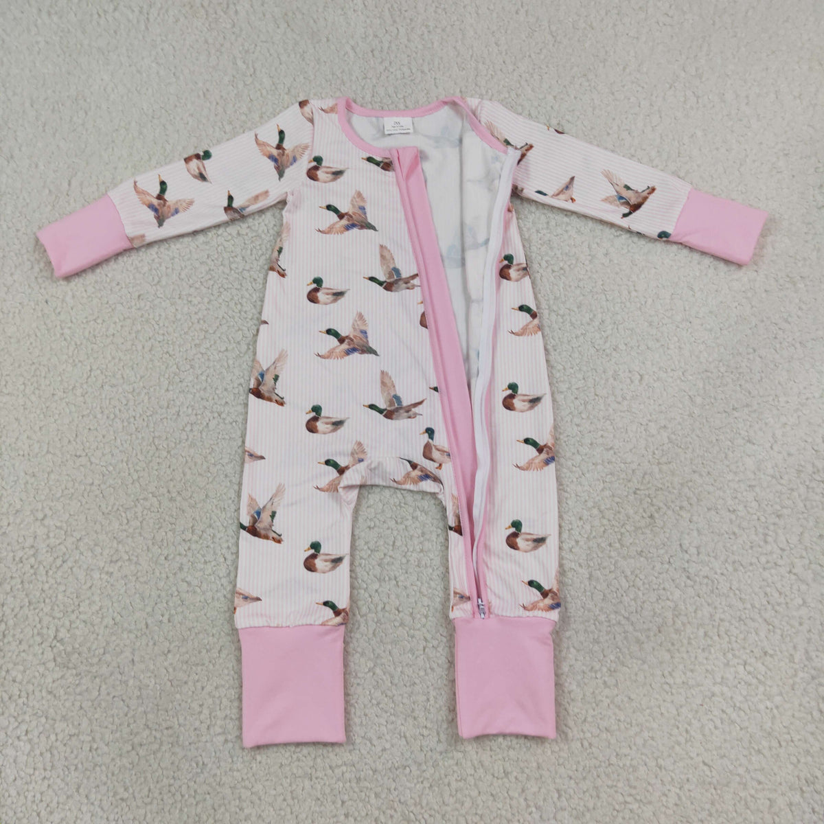 LR3218 pink duck mallard zip sleeper