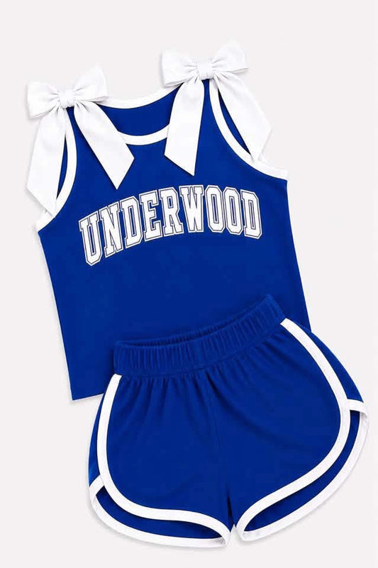 Custom order Jayme bow tank shorts set