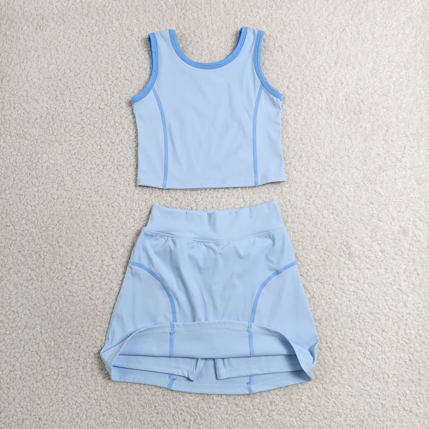 blue athletic skort tank outfit girls clothes