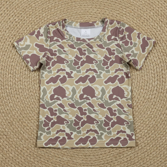 camo tee summer boys top