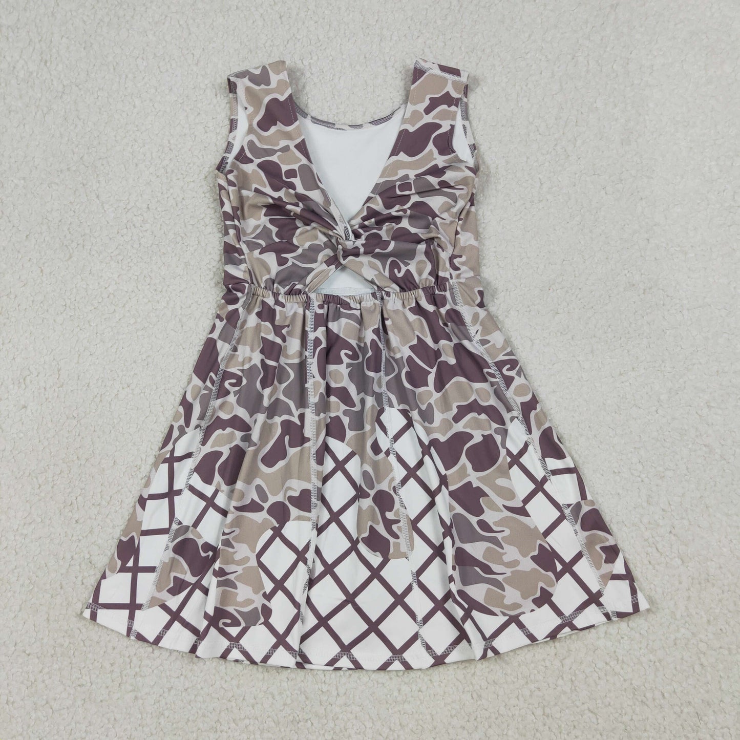 drip camo athletic dress