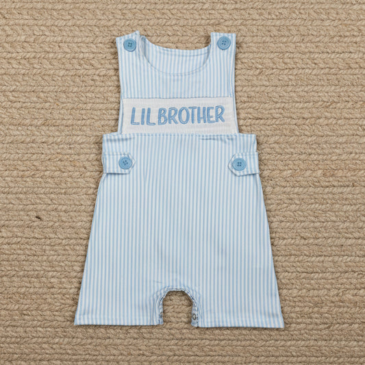 blue stripes lil brother embroidered jon jon
