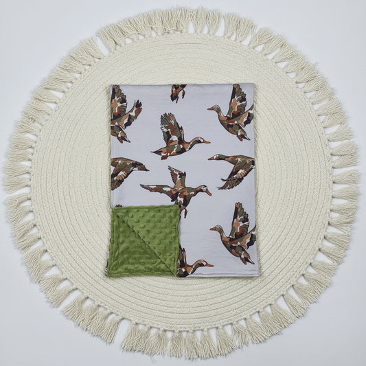 soft camo mallard print baby blanket