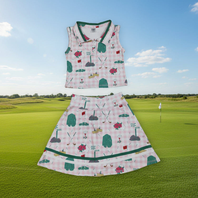 polo golf athletic active skort set