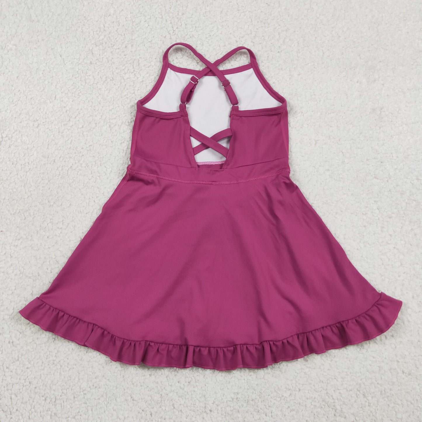 solid berry mallard athletic skort dress
