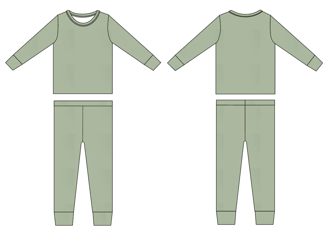 Custom order MOQ 3 one items Sage Bliss - Footless and Two Piece