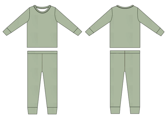 Custom order MOQ 3 one items Sage Bliss - Footless and Two Piece