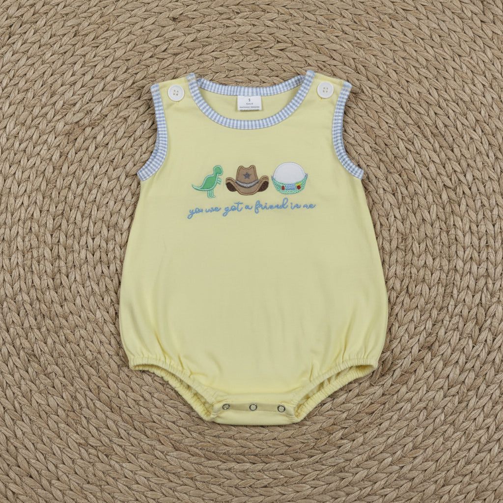 SR4106 embroidery you’ve got a friend in me boy bubble romper